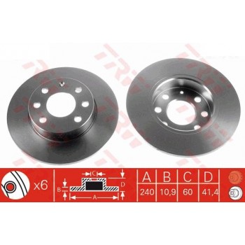 DİSK FREN AYNASI ÖN 562195B CORSA-C 00->1.0 12 VOLT 1.2-16V ABS SİZ DÜZ