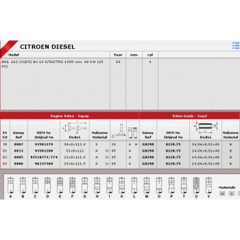SİBOP GAYDI G0290 IN 4 EX 4 PARTNER 1.9D 8V
