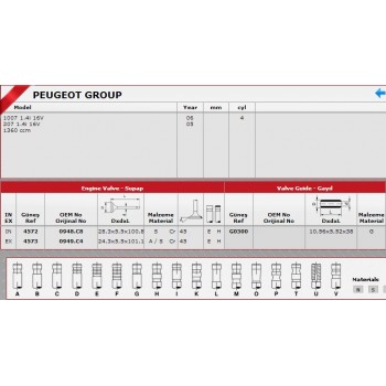 SİBOP GAYDI G0300 ET3 MOTOR C3 C2 P106 P207 1.4-16V