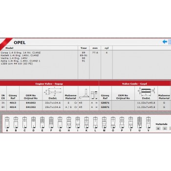 SİBOP GAYDI G0871 IN 4 EX 4 ASTRA CORSA 1.4 8V