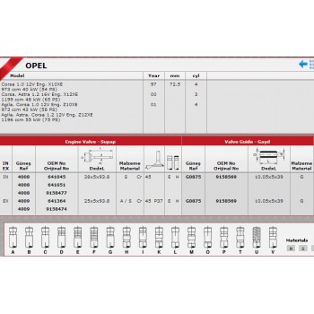 SİBOP GAYDI G0875 IN 8 EX 8 CORSA 1.2-16V