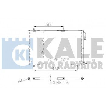 KLİMA RADYATÖRÜ 200ABC040 P206 (6455CH)